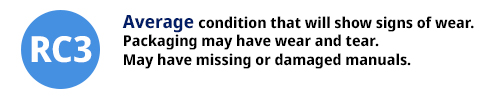 RC3 - Average condition that will show signs of wear. Packaging may have wear and tear. May have missing or damaged manuals.