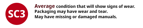 SC3 - Average condition that will show signs of wear. Packaging may have wear and tear. May have missing or damaged manuals.