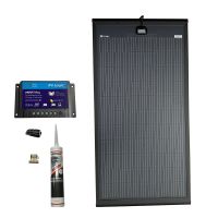 Solar Technology 120W SlimEdge Rigid MHD Solar Panel Glue & 15A MPPT Kit