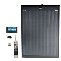 Solar Technology 150W SlimEdge Rigid MHD Solar Panel Glue & 20A PMW