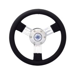 Osculati Pegaso Steering Wheels - Black / Stainless Steel