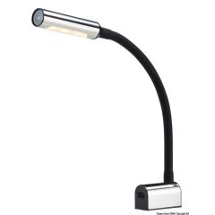 Osculati Black Articulated Reading LED Spotlight -  Red & White