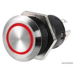 Osculati Stainless Steel 24V On-Off Switch With Red LED