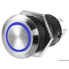 Osculati Stainless Steel 24V Momentary On-Off Switch With Blue LED