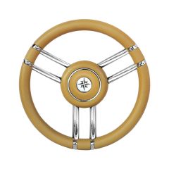 Osculati 350mm Apollo Stainless & Polyurethane Steering Wheel - Ivory