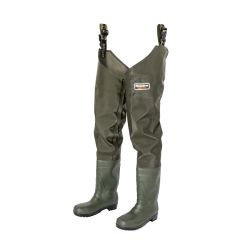 Snowbee_Men_Granite_Pvc_Thigh_With_Cleated_Sole_Wader_-_Olive_Green,_Size_5