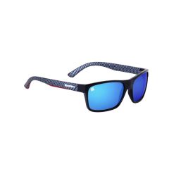 Snowbee Spectre Retro Full Frame Sunglasses -Black/Grey - Blue Mirror