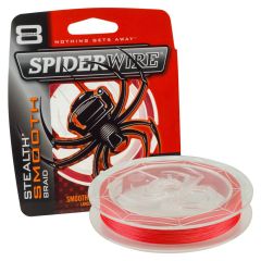 Spiderwire Smooth 8 Braid Red Fishing Line 300m - 75lbs (34.3Kg)