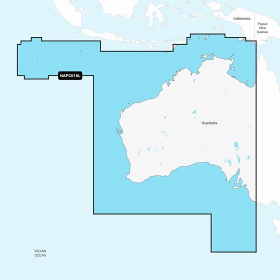 Navionics+ Chart: NAP016L - Australia  West & Central Inland & Coastal