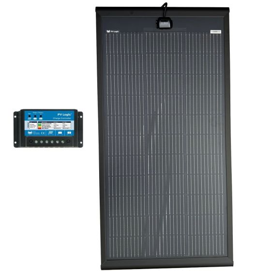 Solar Technology 120W SlimEdge Rigid MHD Solar Panel & 10A PMW