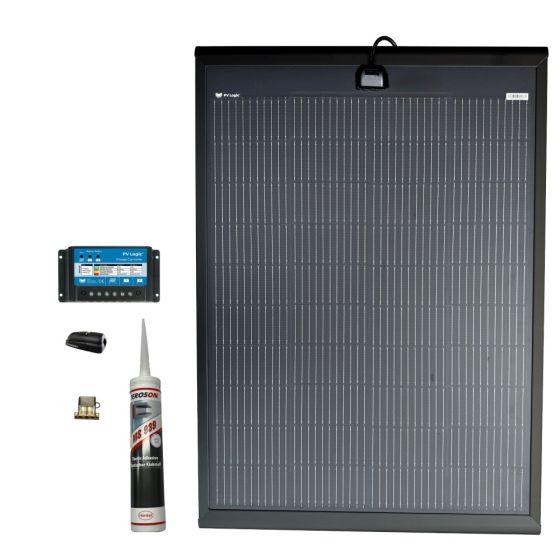 Solar Technology 150W SlimEdge Rigid MHD Solar Panel Glue & 20A PMW
