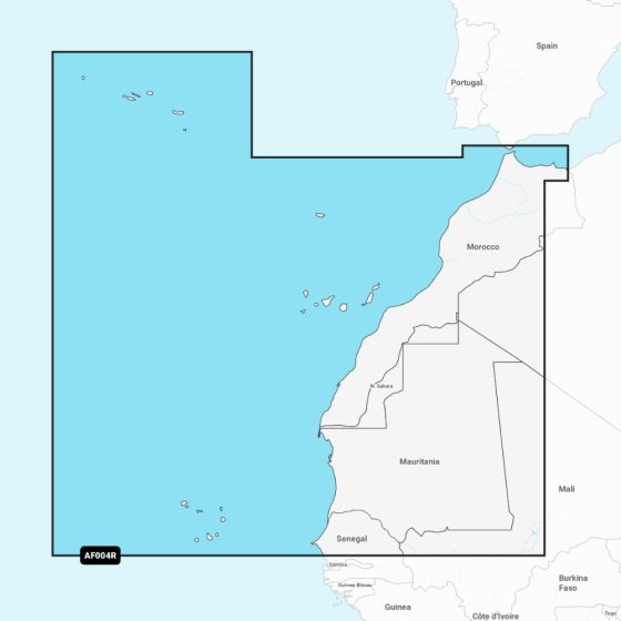 Garmin Navionics + Chart: AF004R - Africa  Northwest