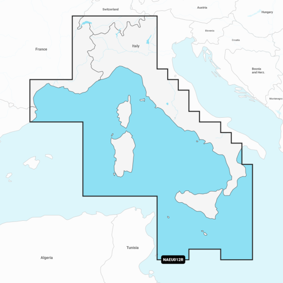 Navionics+ Regular Chart: EU012R -  Mediterranean Sea  Cen. & West
