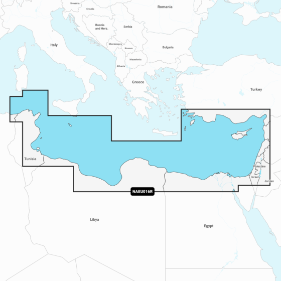 Navionics+ Regular Chart: EU016R -  Mediterranean Sea  Southeast