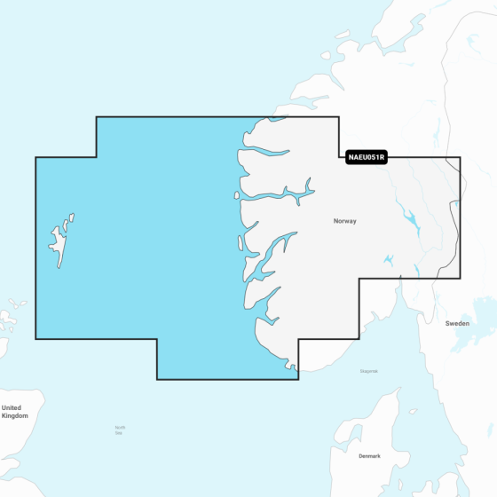 Navionics+ Regular Chart: EU051R -  Norway  Lista to Sognefjord