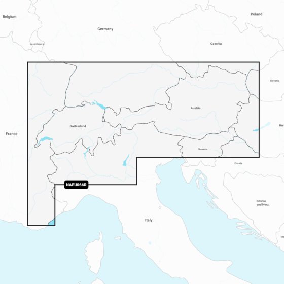 Navionics+ Regular Chart: EU066R -  Alpine  Lakes & Rivers