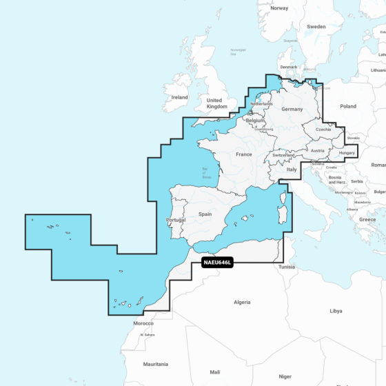 Navionics+ Large Chart: EU646L - Europe  Central & West