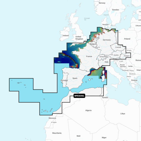 Navionics Platinum+ Large Chart: EU646L -  Europe  Central & West