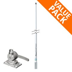 Shakespeare 3dB 1.2m Galaxy white fibreglass and 6187 Mount