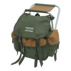 Shakespeare Folding Stool With Back Pack - Brown/Green