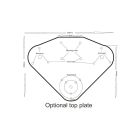 Echomax Top Plate for Combi MK2 Bracket - Black