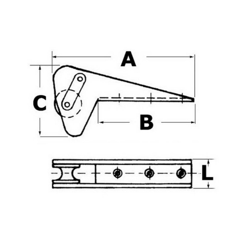 Osculati Bruce and Trefoil Anchor Roller
