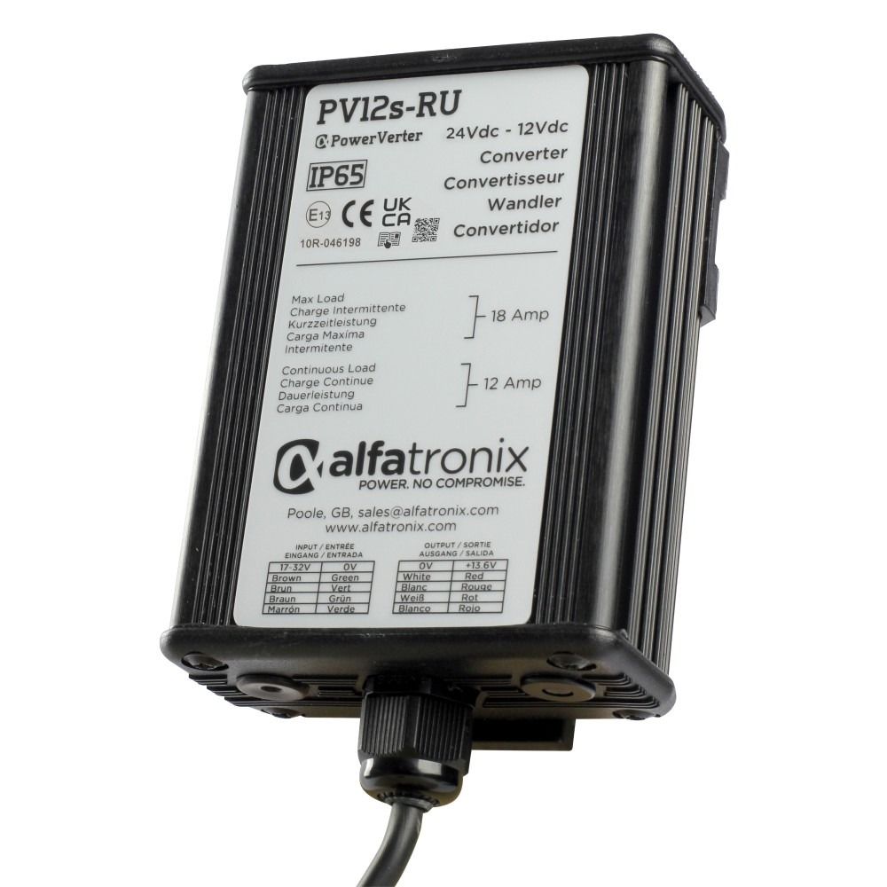 Alfatronix Powerverter IP65 24-12VDC Converter - 288W (24A)