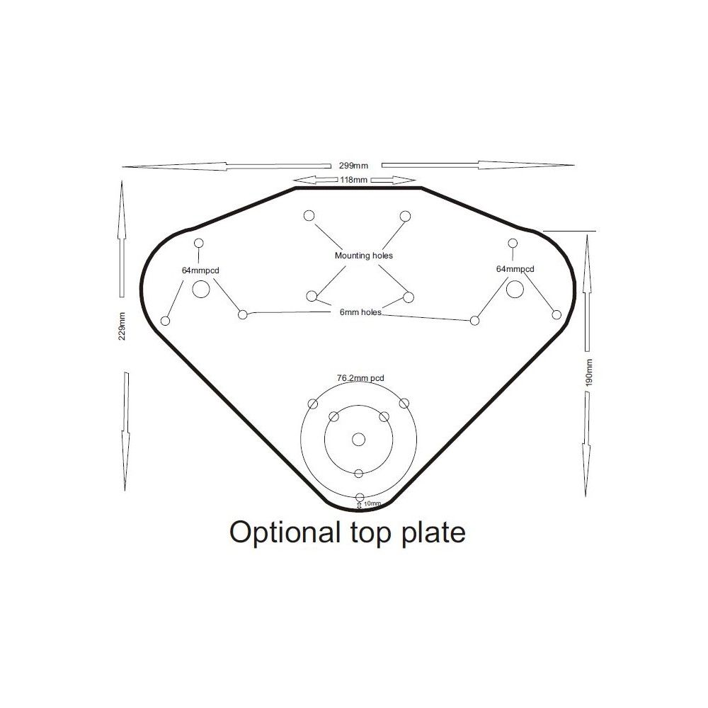 Echomax Top Plate for Combi MK2 Bracket