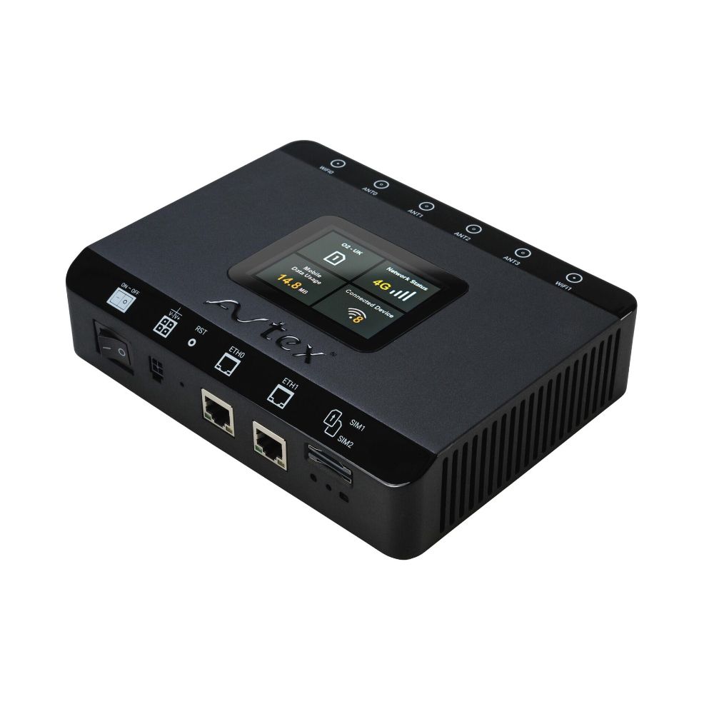 Avtex AMR104P 4G Wi-Fi CAT 6 Dual Sim Mobile Internet Solution - Black