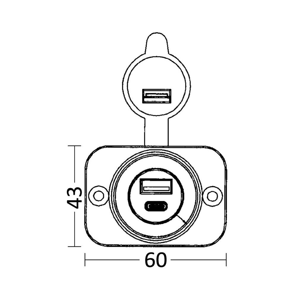 Osculati USB Charging Socket - USB A & C