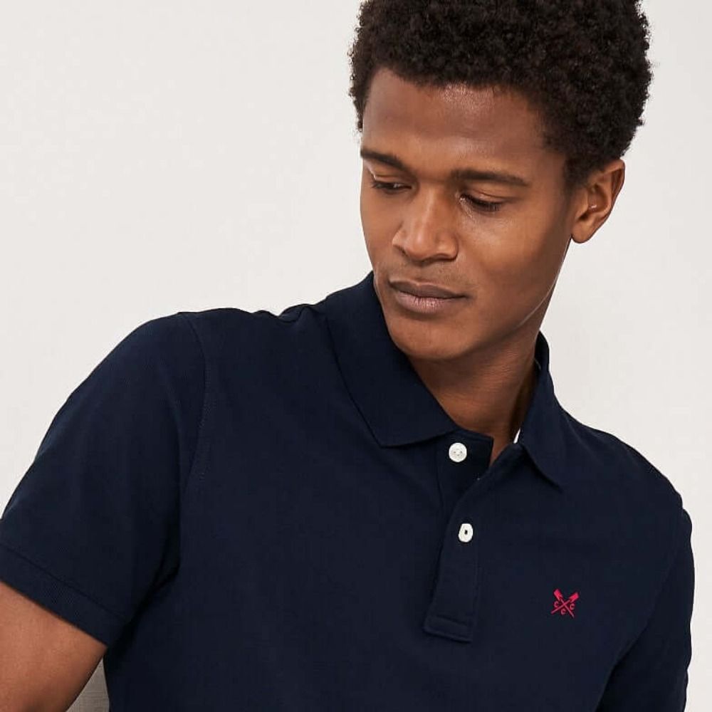 Garmin Branded Crew Clothing Classic Pique Polo Shirt - Dark Navy