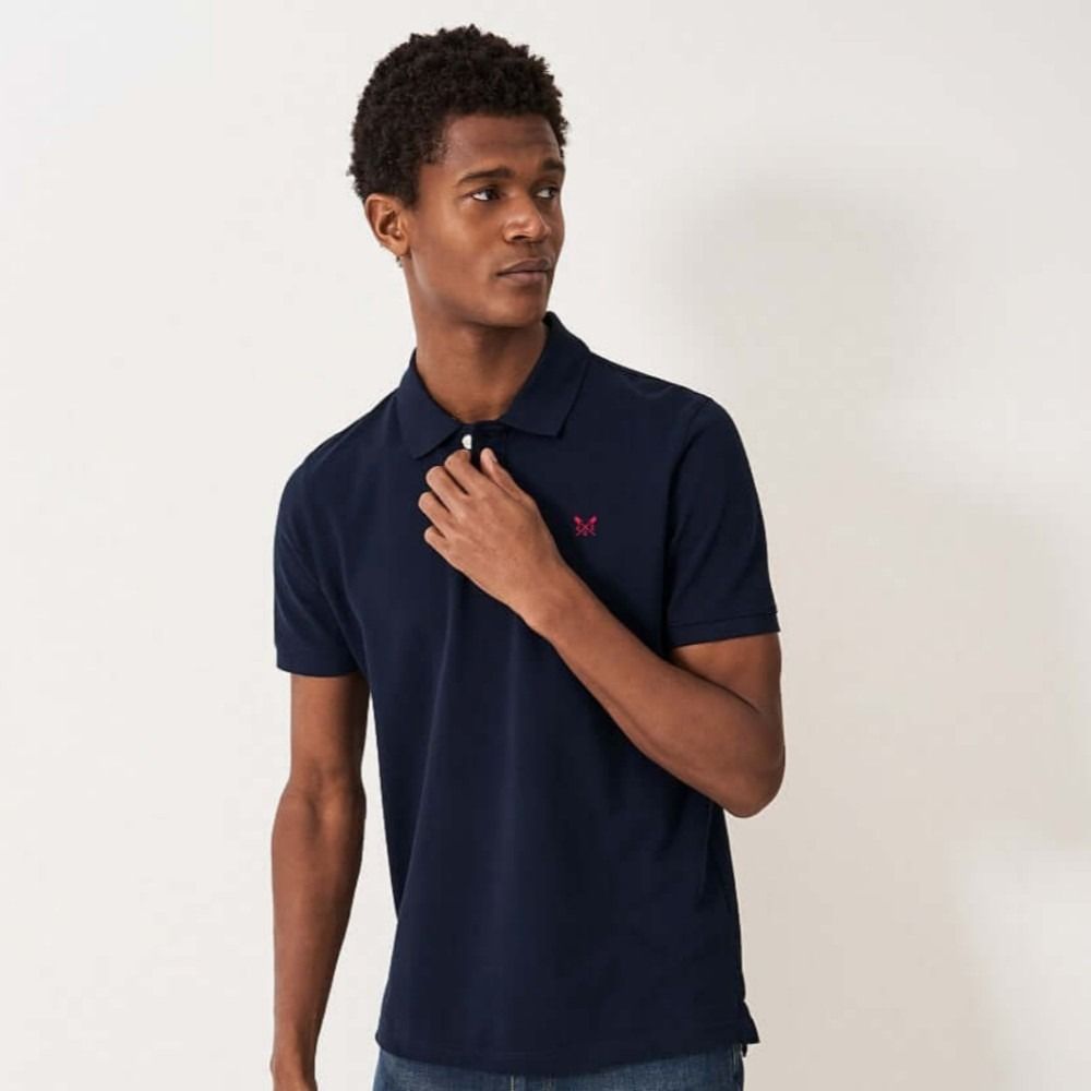 Garmin Branded Crew Clothing Classic Pique Polo Shirt - Dark Navy