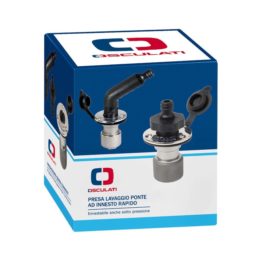 Osculati Washdown Hose Quick Connect Deck Fitting - Straight