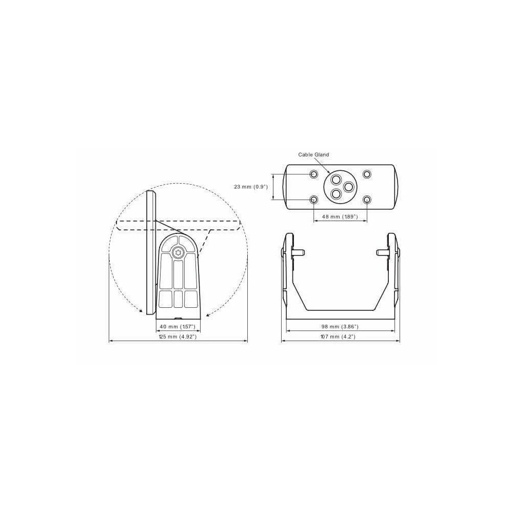 Zipwake Gimbal Bracket for Control Panel