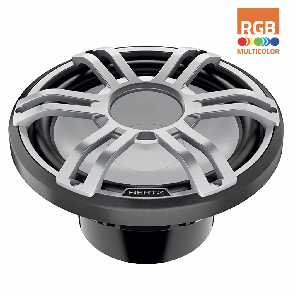 Hertz 1000W 12" 4 Ohm HMS RGB LED Marine Subwoofer - Sports Grey