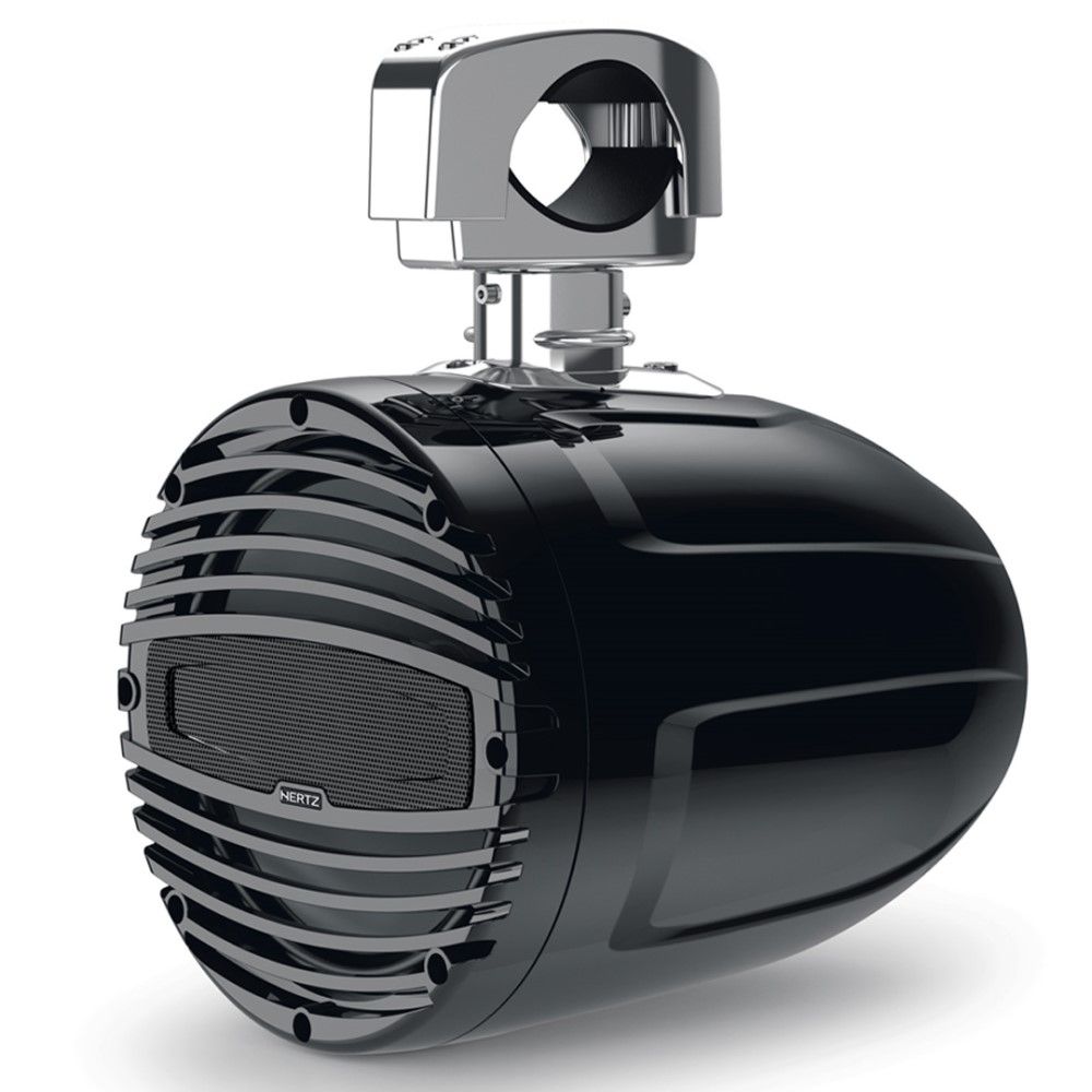 Hertz 200W 8" HTX RGB LED Marine Tower Clamp Speakers - Total Black