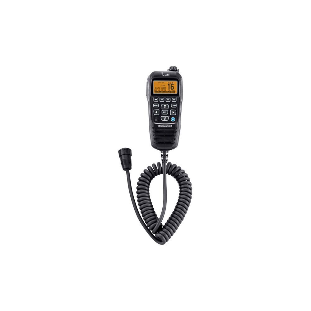 Icom HM195B Command Mic Black - Orange LCD for M506/GE and M400BB