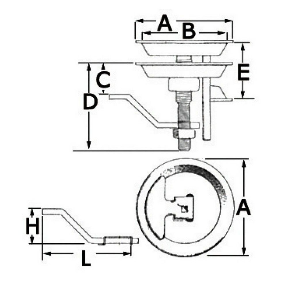 Osculati Lift Latch - Mirror Polished AISI 316 Stainless Steel - 90mm