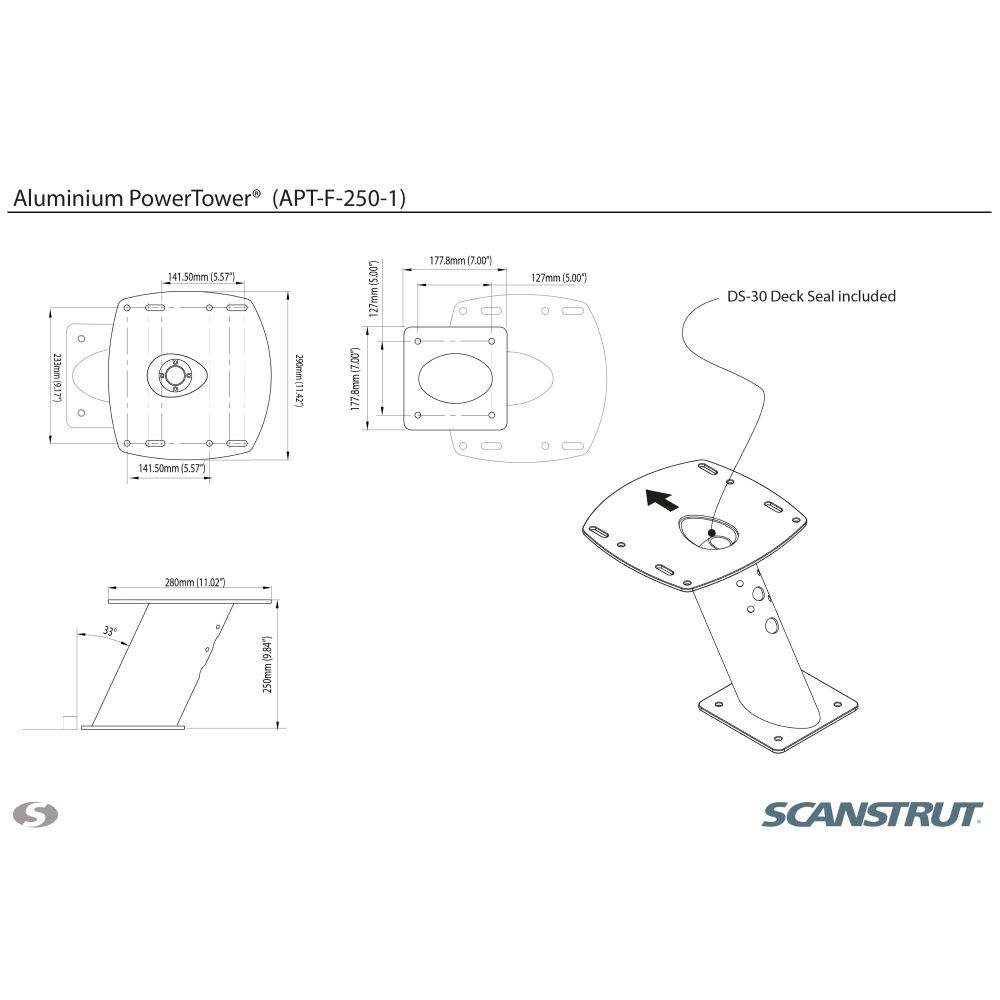 Scanstrut APT-F-250-01 Aluminium PowerTower