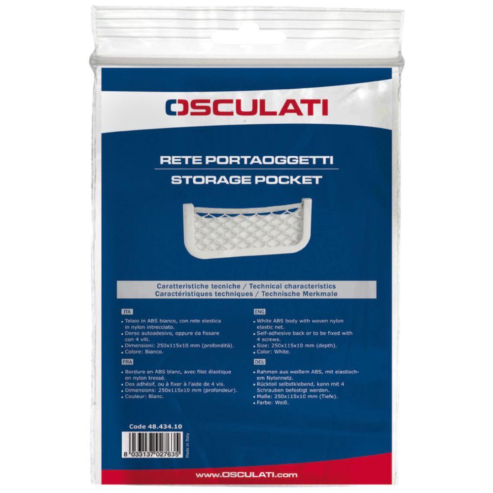 Osculati White ABS Storage Net Pocket - 360 x 160 x 30mm