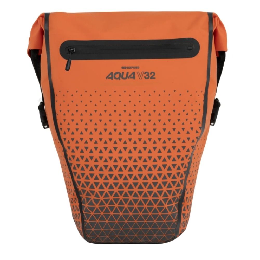 Oxford Aqua V 32 Extreme Visibility Double QR Pannier Bag - Orange