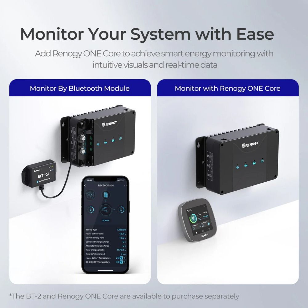 Renogy DC-DC On-Board Battery Charger with MPPT - 12V 50A