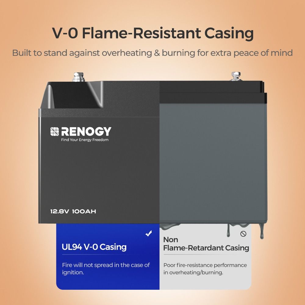 Renogy Pro Deep Cycle Lithium Battery With BT & Heating - 12V 100Ah 