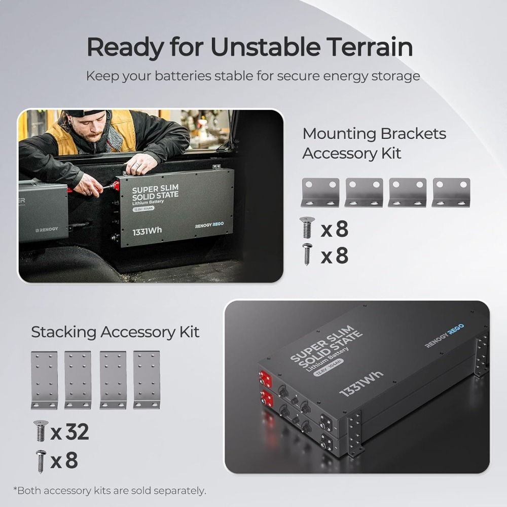 Renogy Rego Super Slim Lithium Battery With BT & Canbus - 12.8V 104Ah