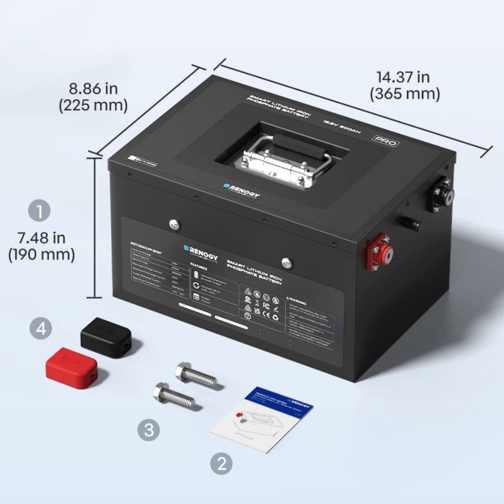 Renogy Pro Underseat Lithium Battery With BT & Canbus - 12.8V 200Ah