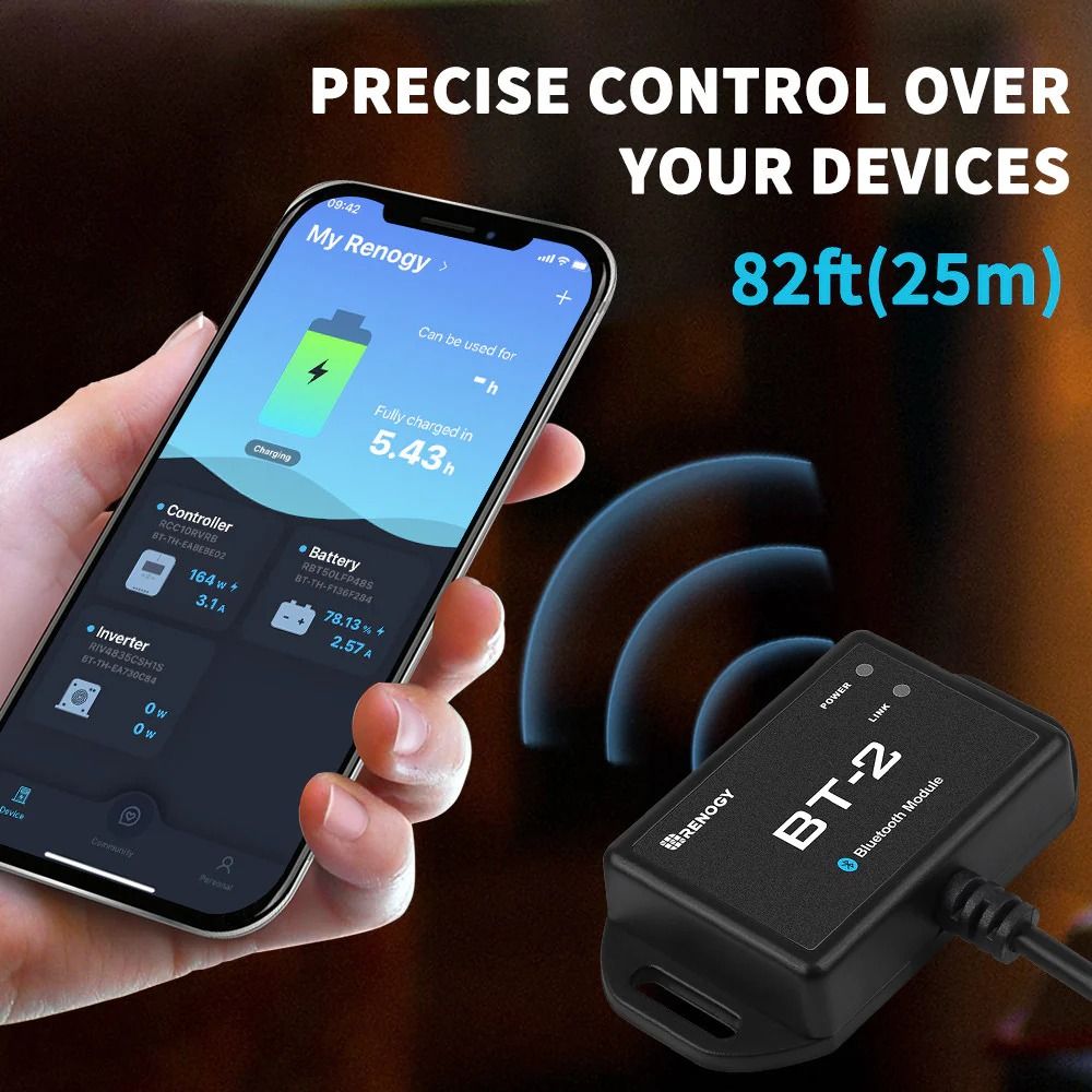 Renogy BT-2 Bluetooth Module for Renogy Products With RS485 Port