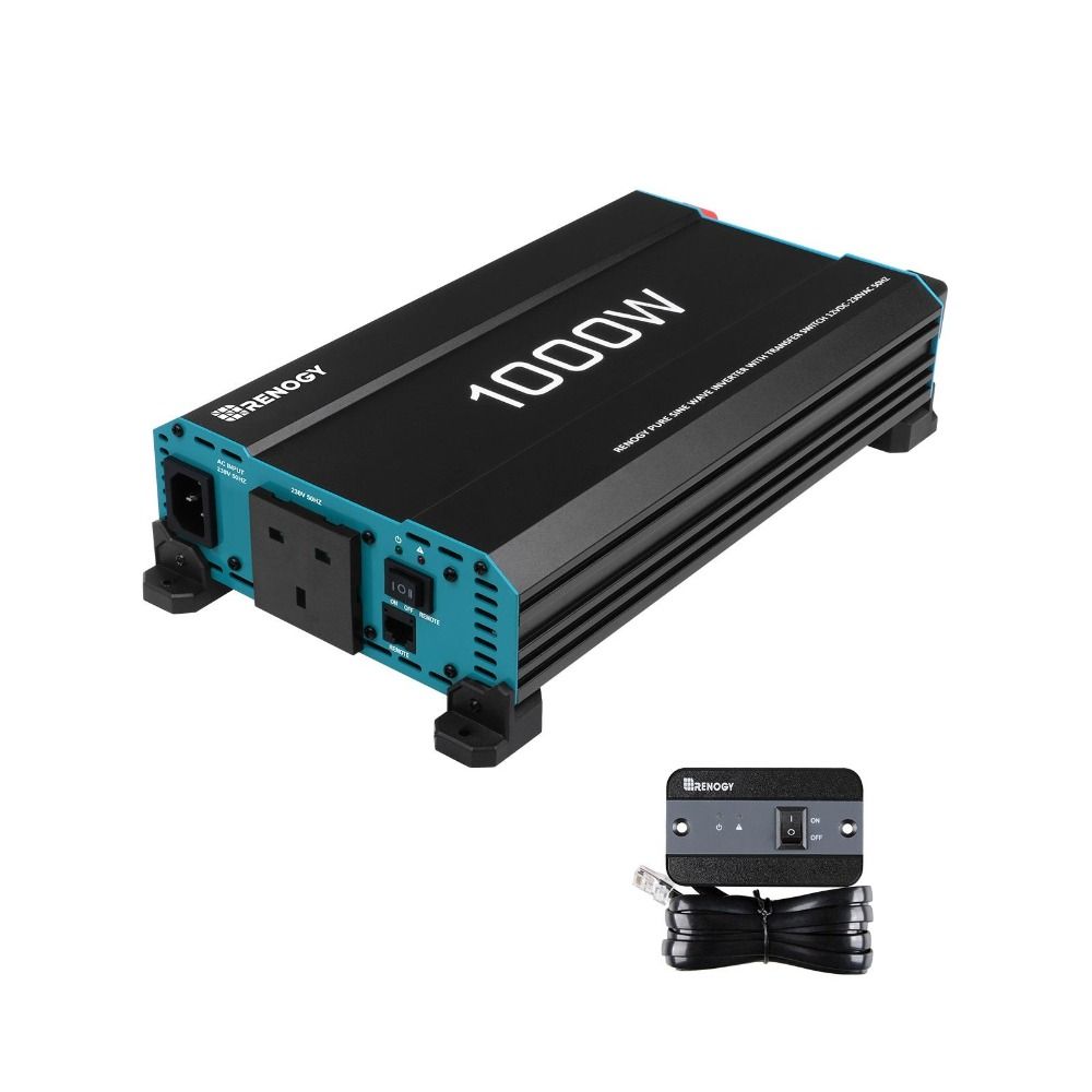 Renogy Pure Sine Wave Inverter With Transfer Switch - 12V 1000W