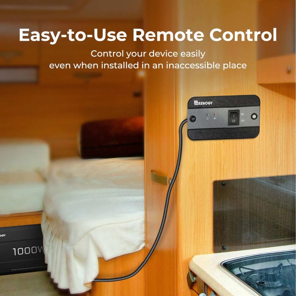 Renogy Pure Sine Wave Inverter With Transfer Switch - 12V 1000W