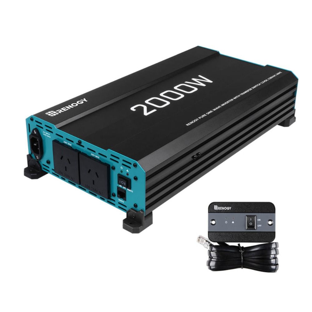 Renogy Core Pure Sine Wave Inverter With transfer Switch - 12V 2000W