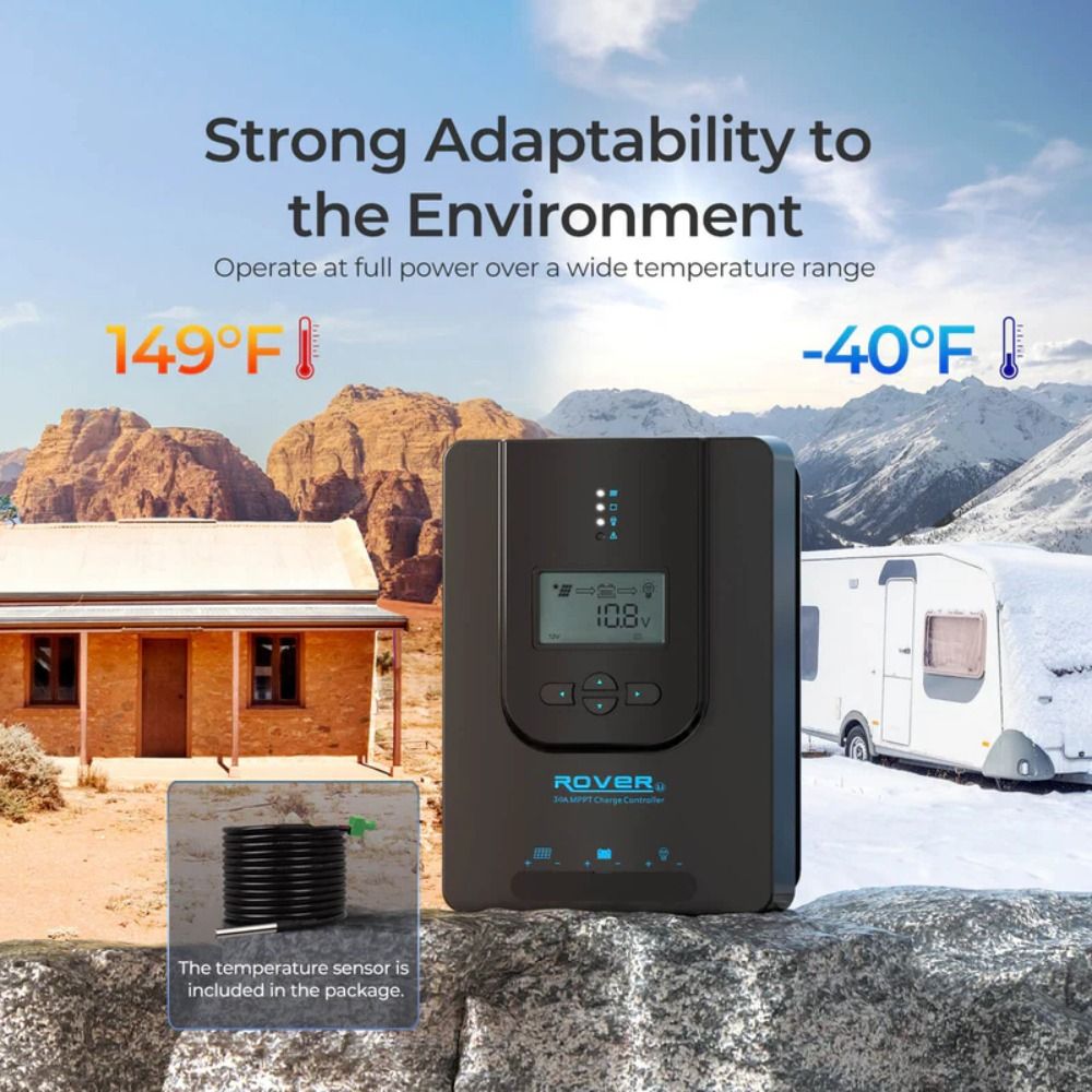 Renogy Rover Li MPPT Solar Charge Controller With Bluetooth - 30A
